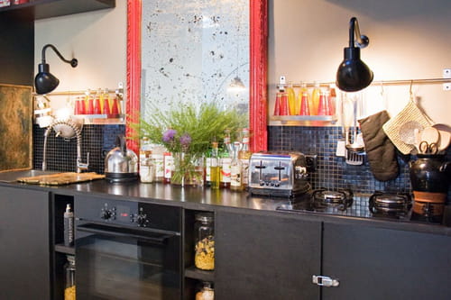 Cuisine gris perle, quelle couleur pour sol et murs Noir sol décor